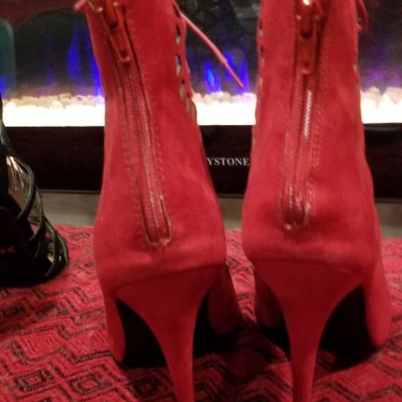 High Heel Zip back Sandals - Picture 3 of 5